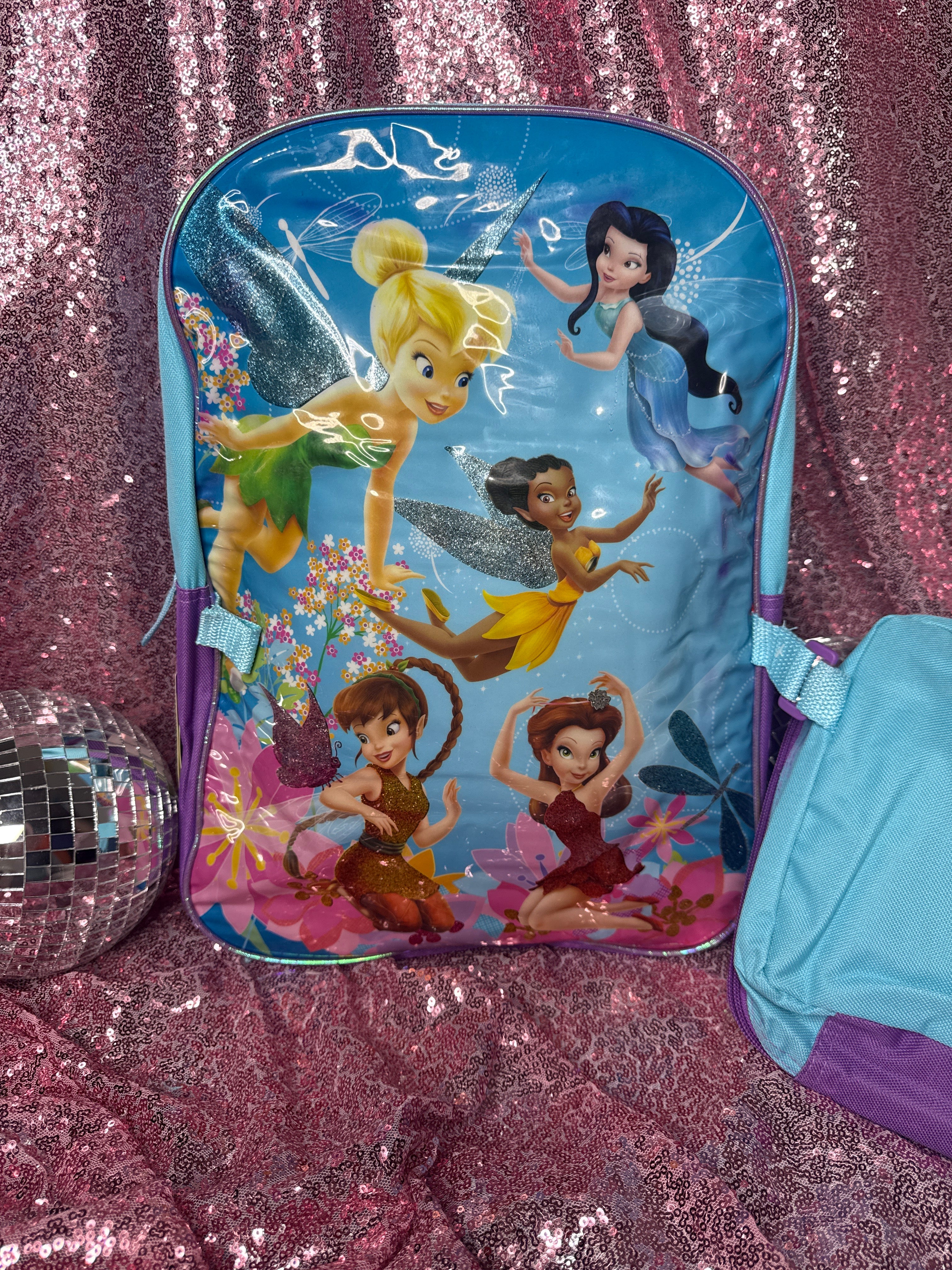 Y2K Disney Fairies "Flower Friends"Backpack Deadstock Includes FREE Matching Pencil Pouch