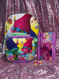 Y2K Trolls Backpack Set – Backpack, Lunch Bag & Pencil Pouch