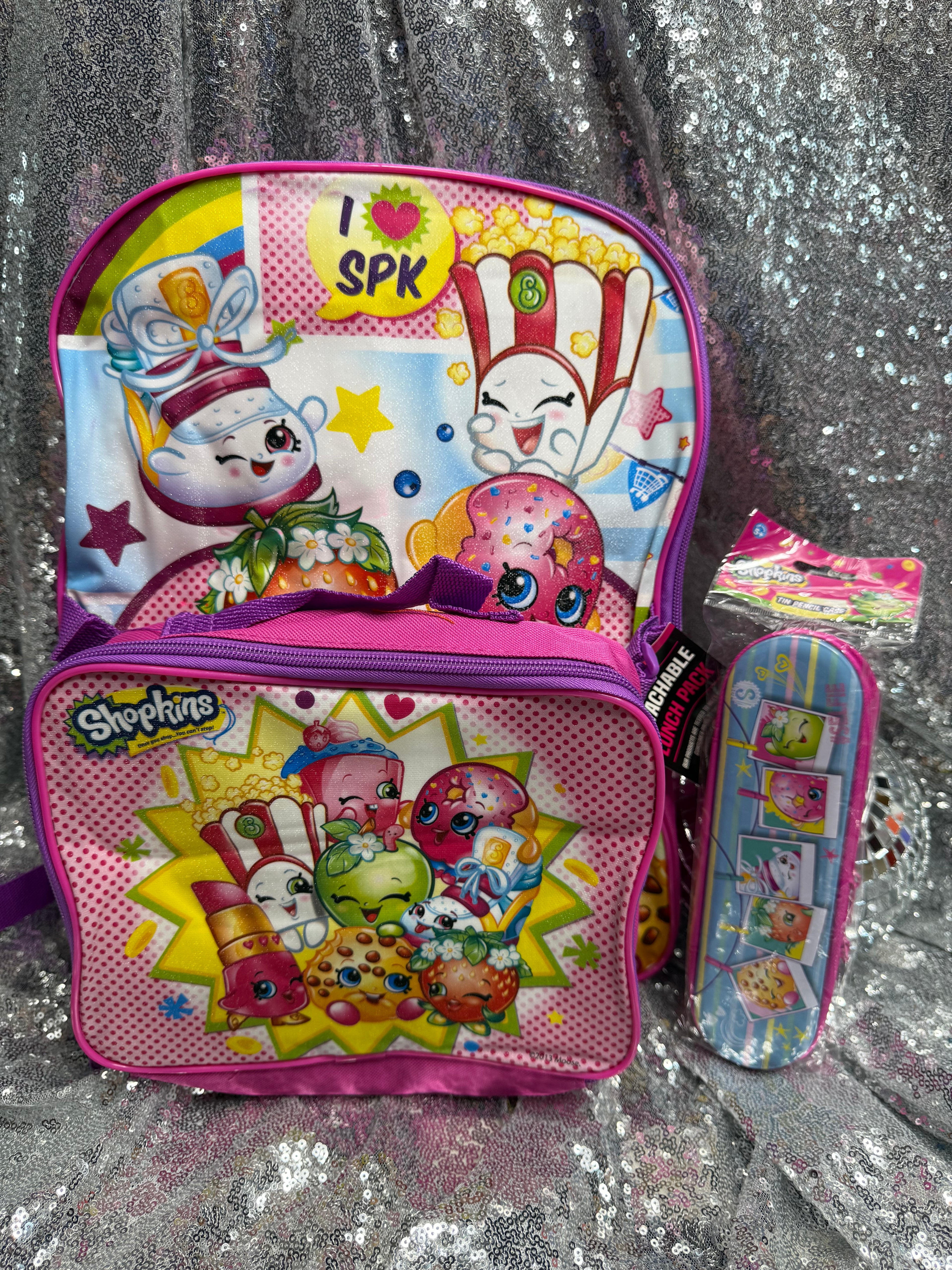 Y2k Shopkins Backpack w/Lunchbox
