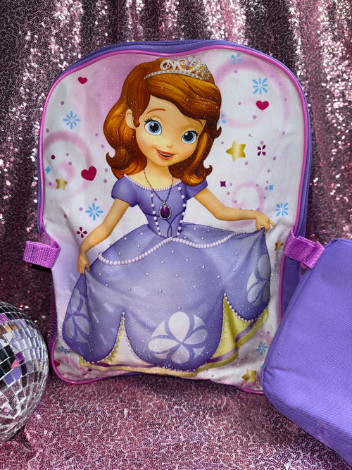 Disney Sofia the First Backpack with Detachable Lunch Bag