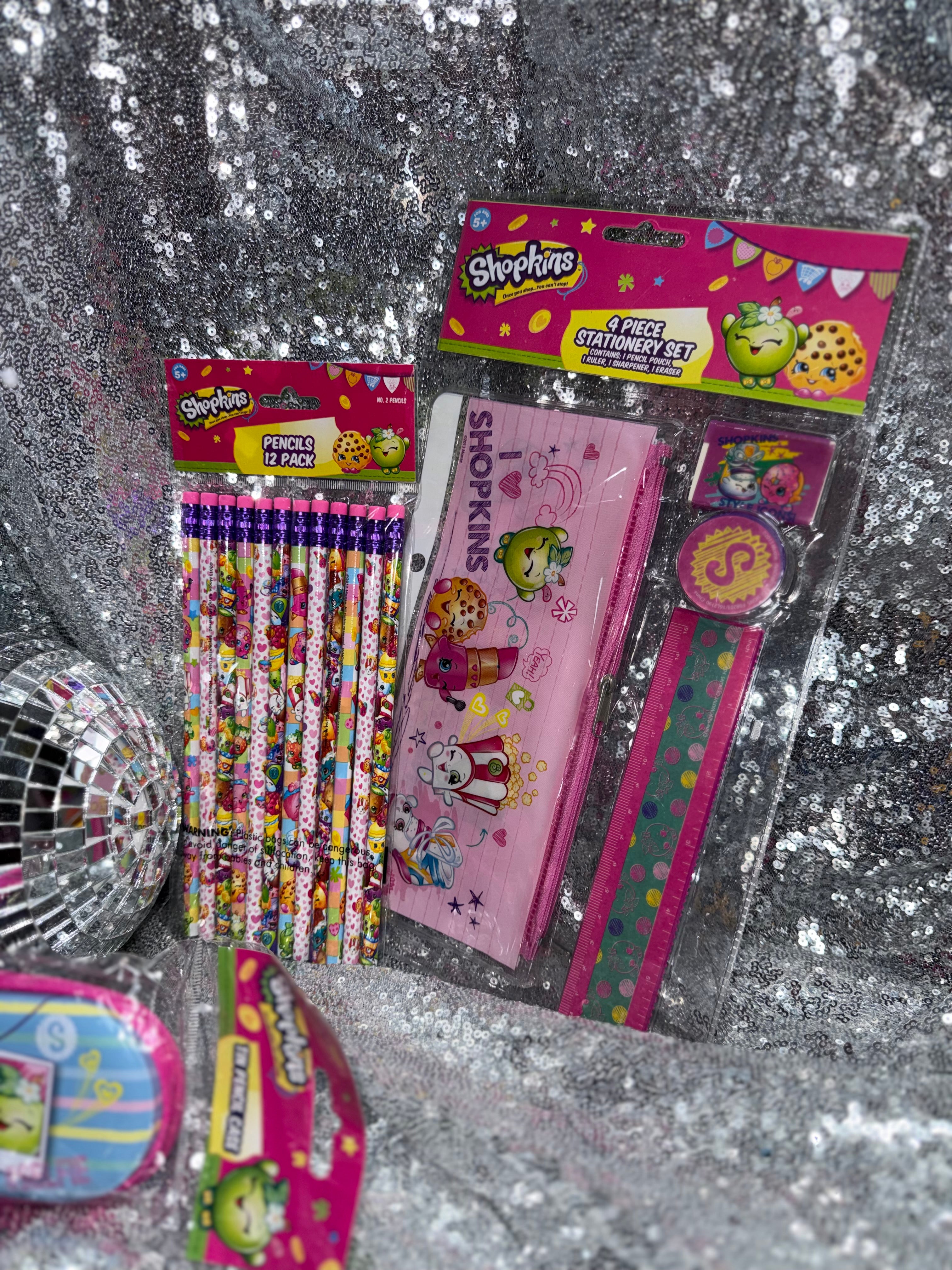 Shopkins Ultimate School Essentials Bundle | Deadstock Y2K Stationery Collection