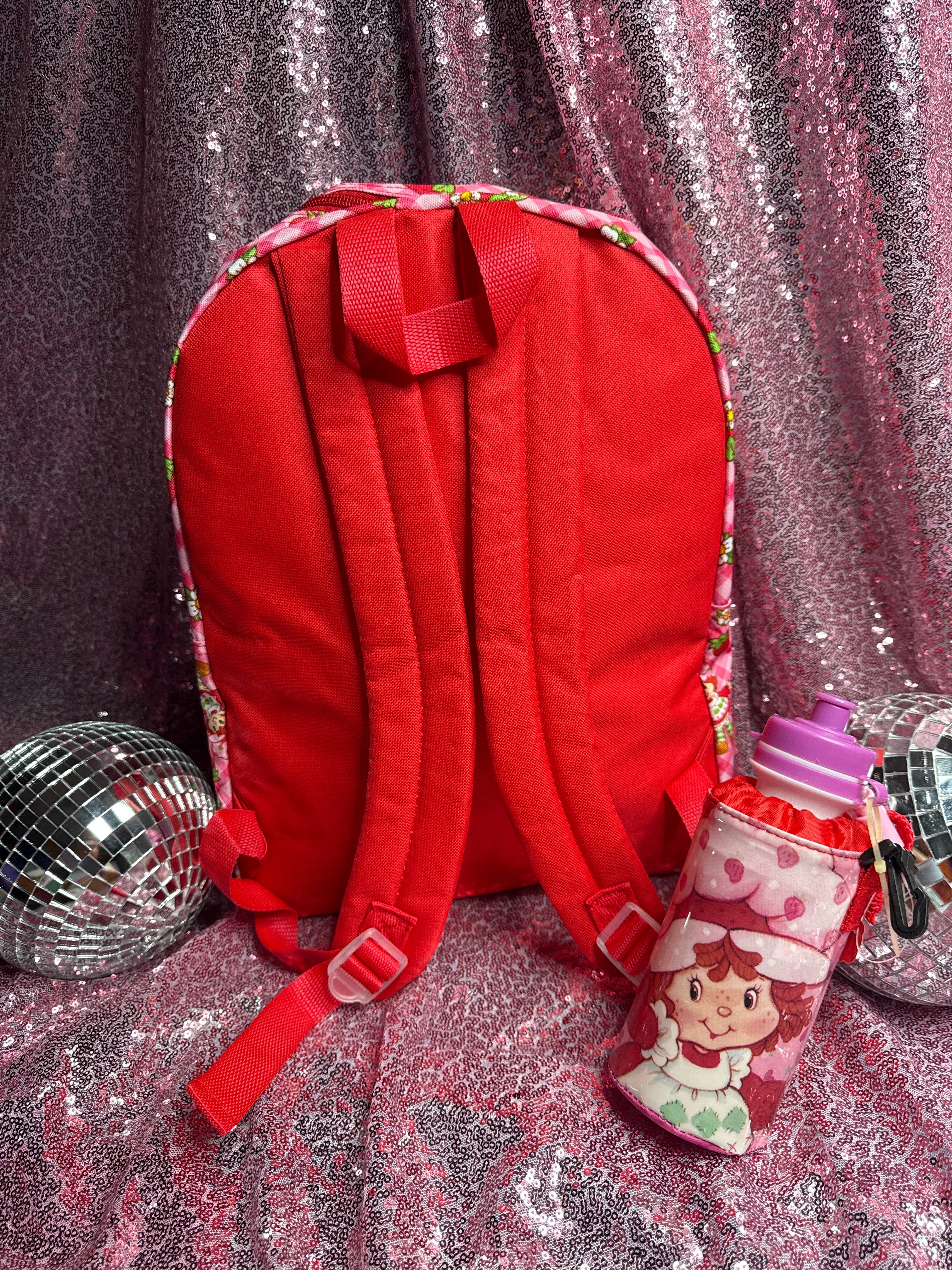 Strawberry Shortcake Backpack + Matching Water Bottle Bundle