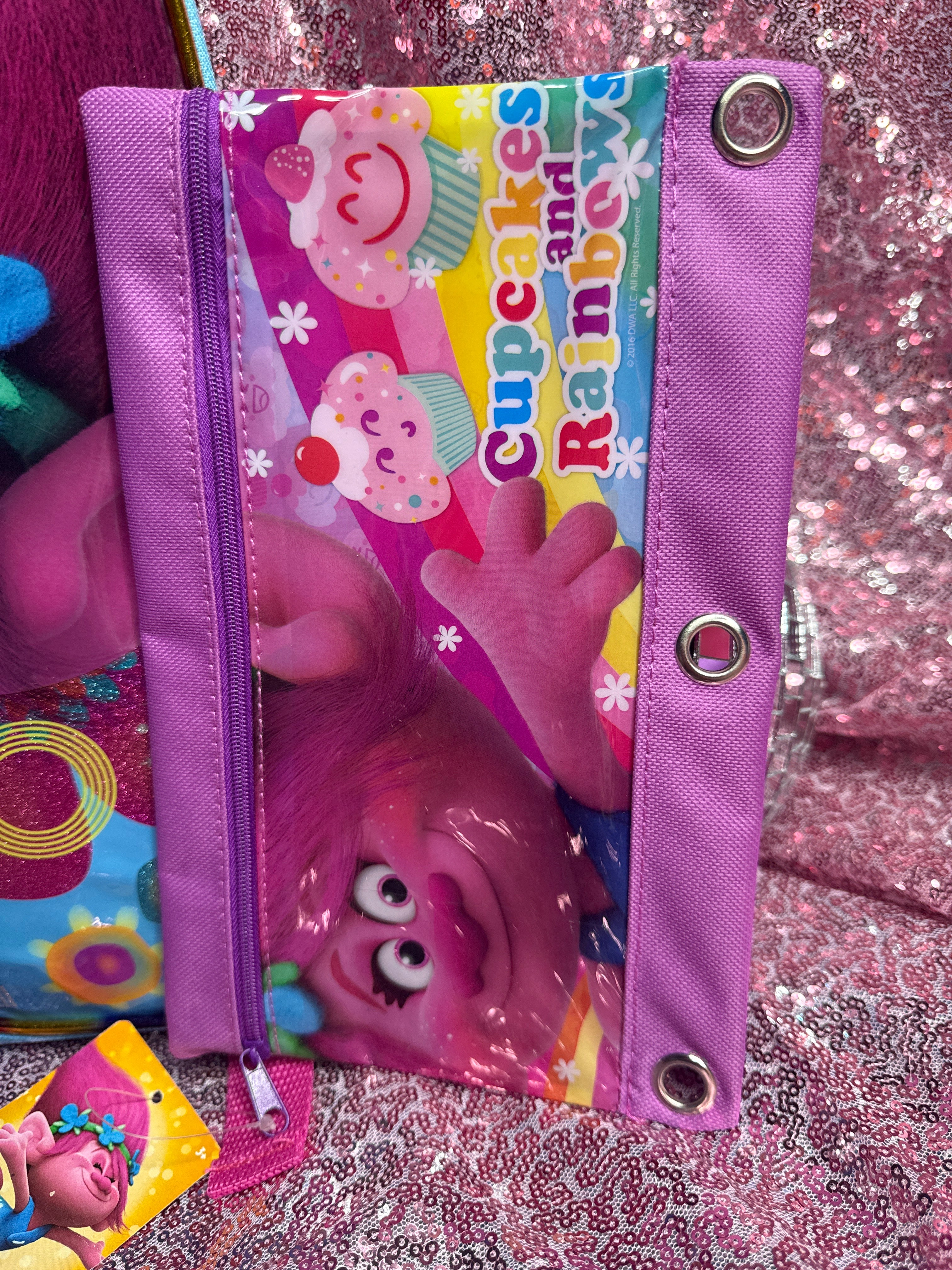 Y2K Trolls “Be True to You” Backpack & Matching Pencil Case Set