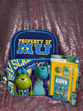Monsters University “Property of MU” Backpack Bundle