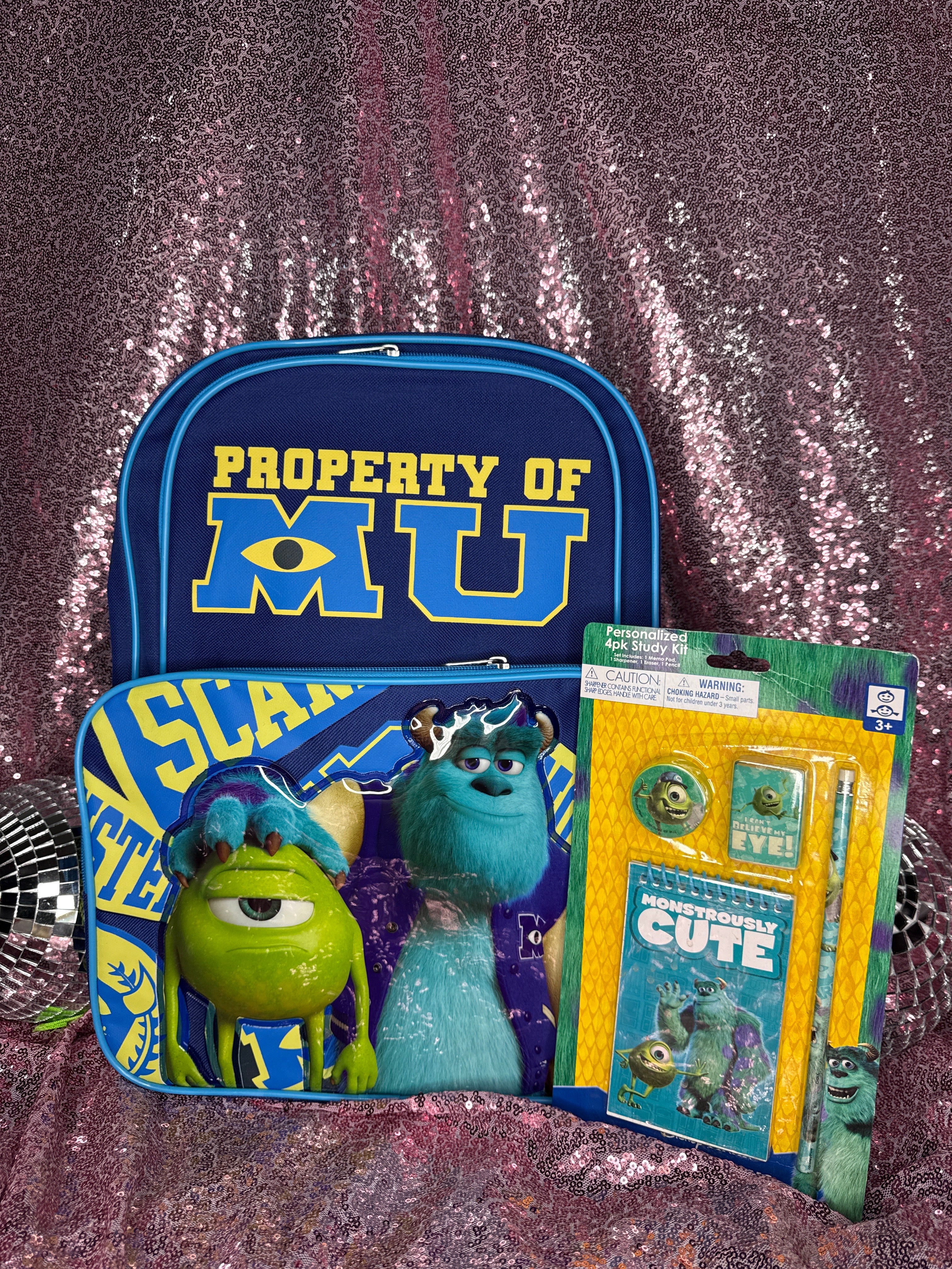 Monsters University “Property of MU” Backpack Bundle