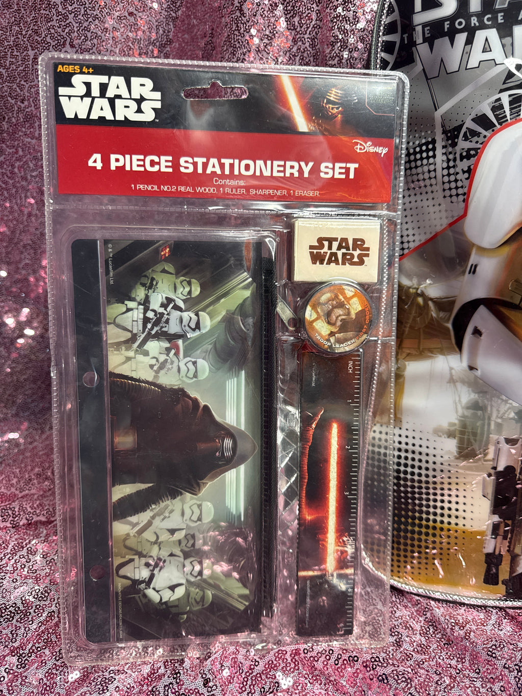 Star Wars™ The Force Awakens Backpack + 4-Piece Stationery Set