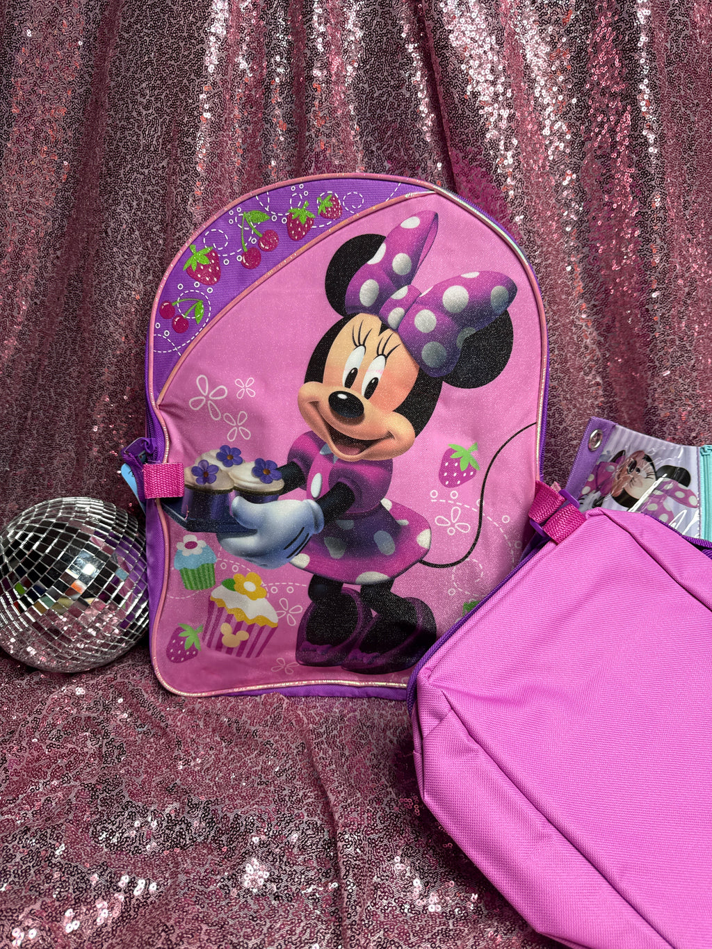 Y2k Minnie Mouse Pink Backpack 16X12