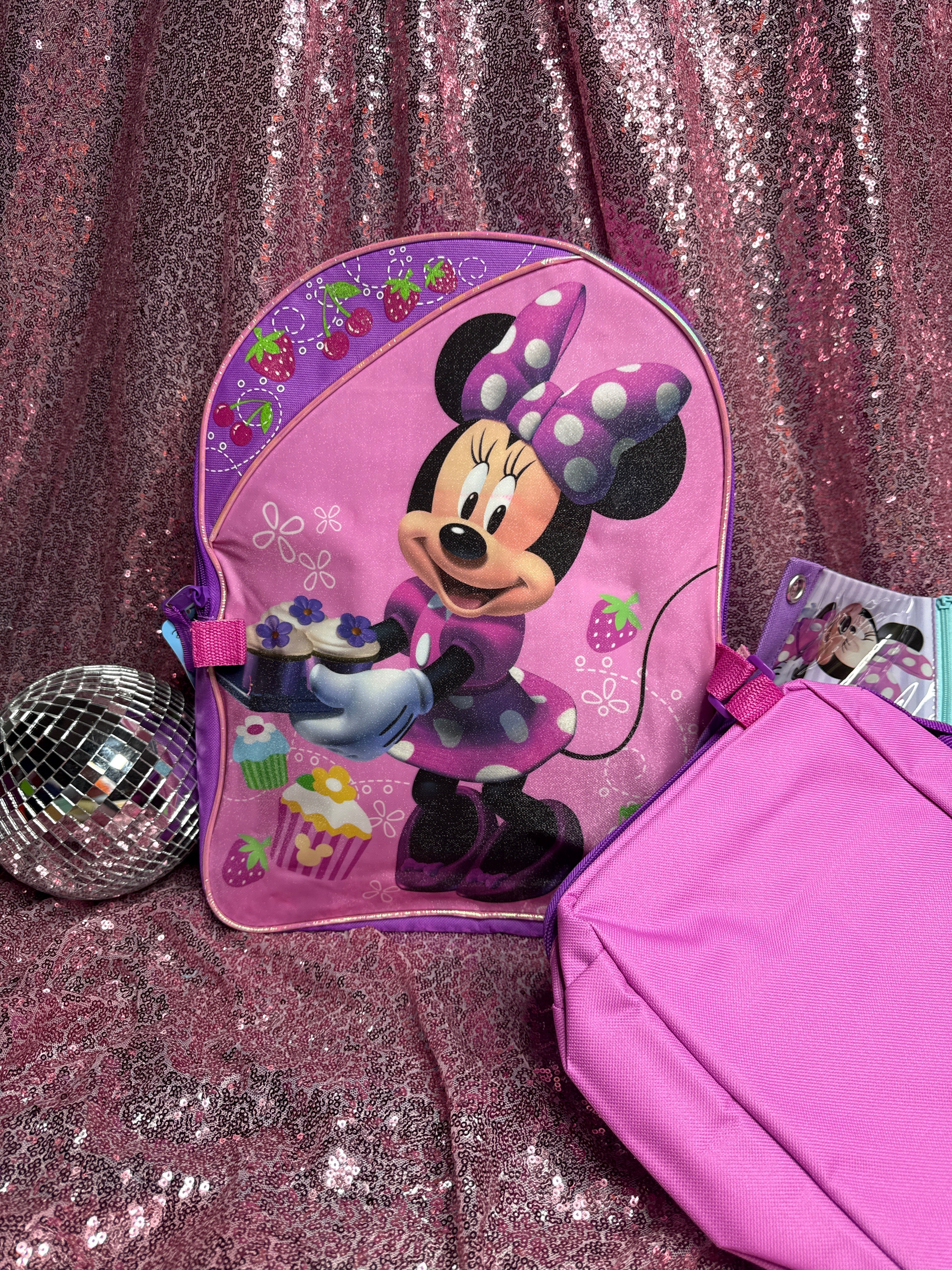 Y2k Minnie Mouse Pink Backpack 16X12