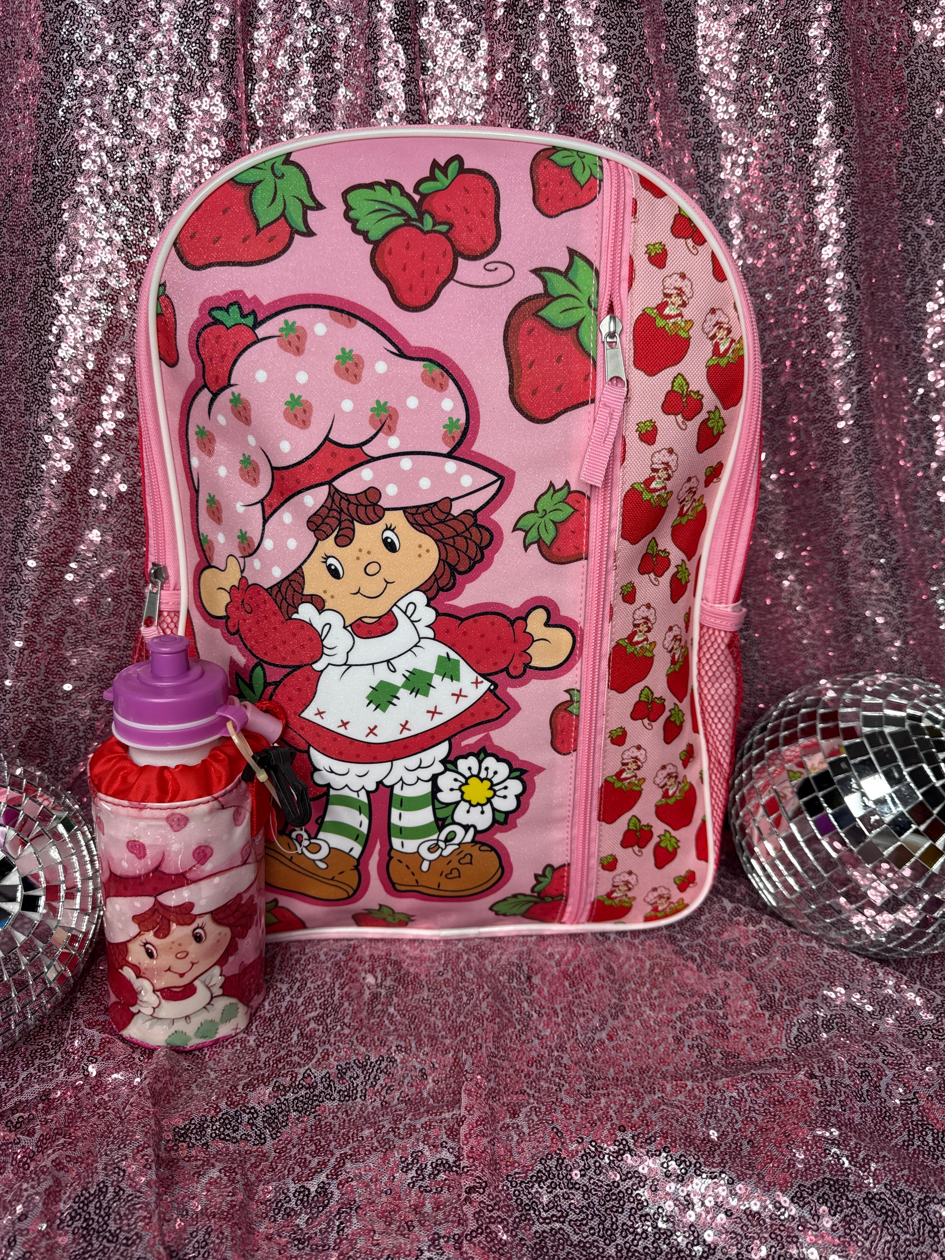 Strawberry Shortcake Backpack with Matching Water Bottle