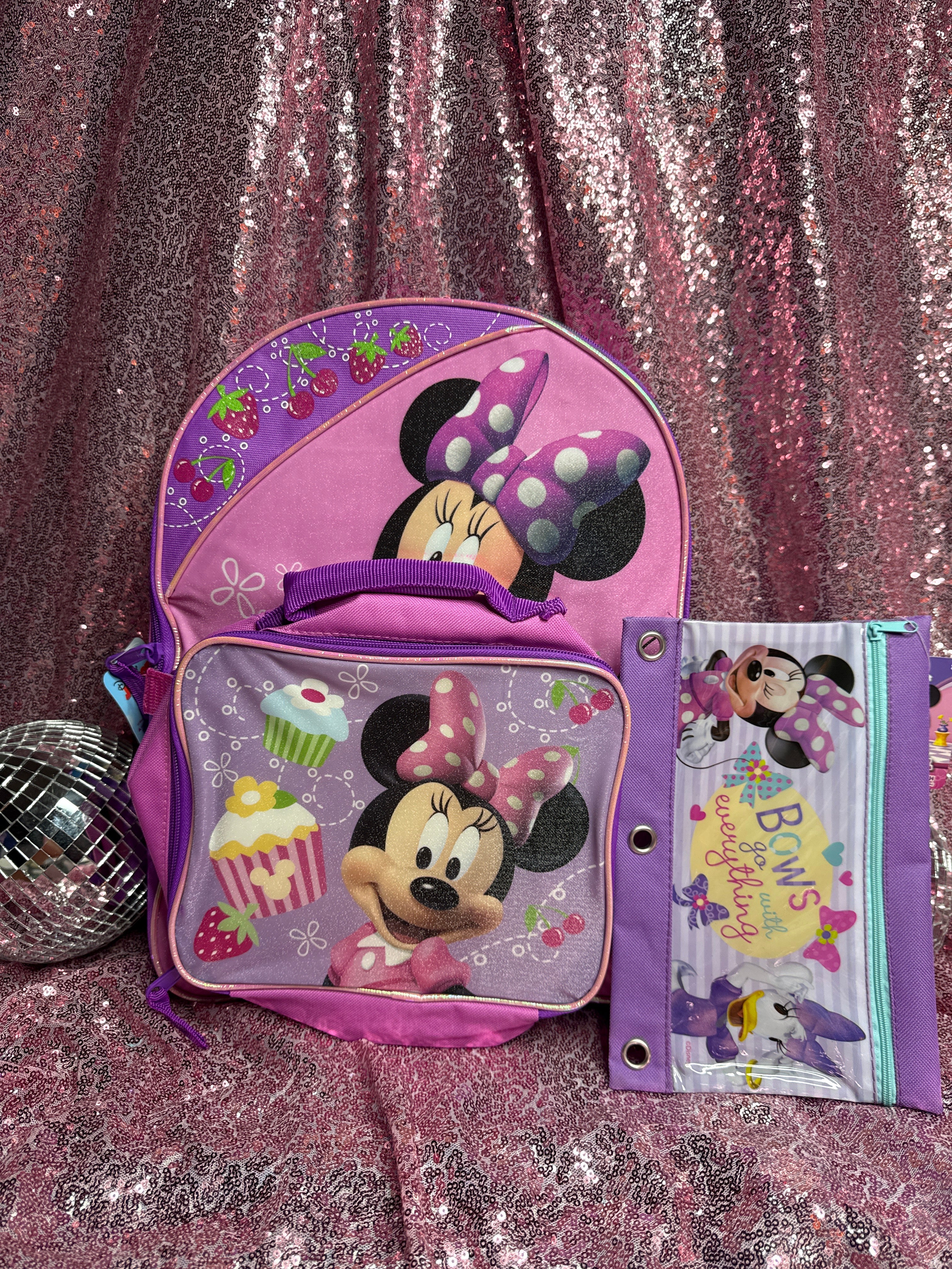 Y2k Minnie Mouse Pink Backpack 16X12