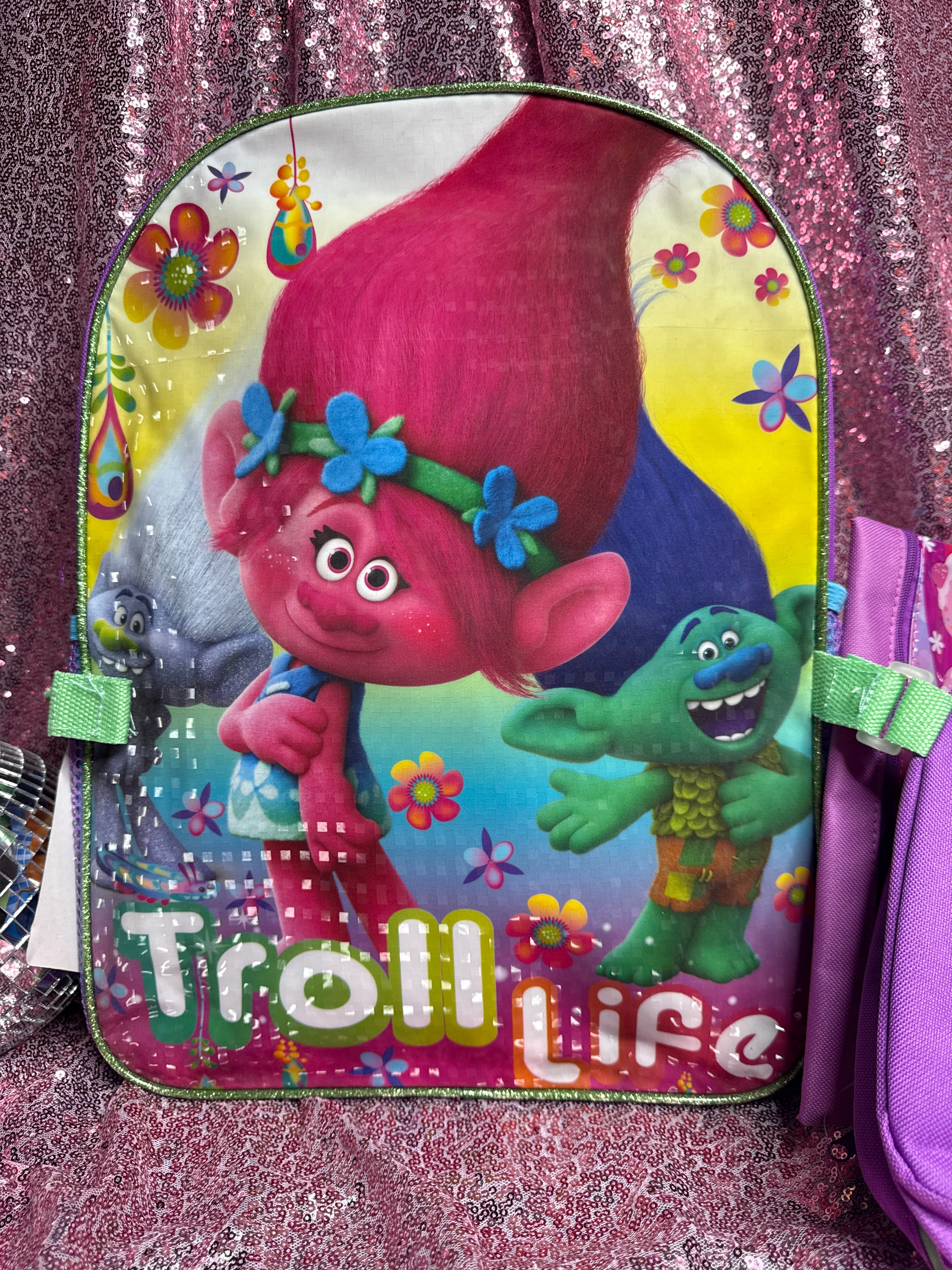 Y2K Trolls Backpack Set – Backpack, Lunch Bag & Pencil Pouch
