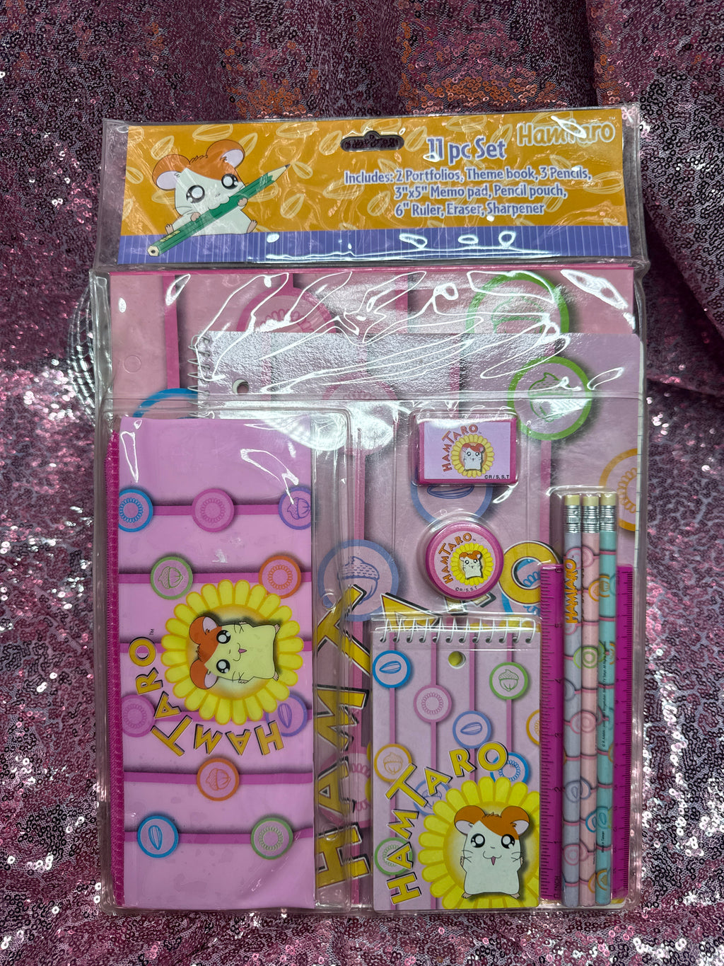 Rare Hamtaro™ 11-Piece Stationery Study Set | Deadstock Y2K School Supplies