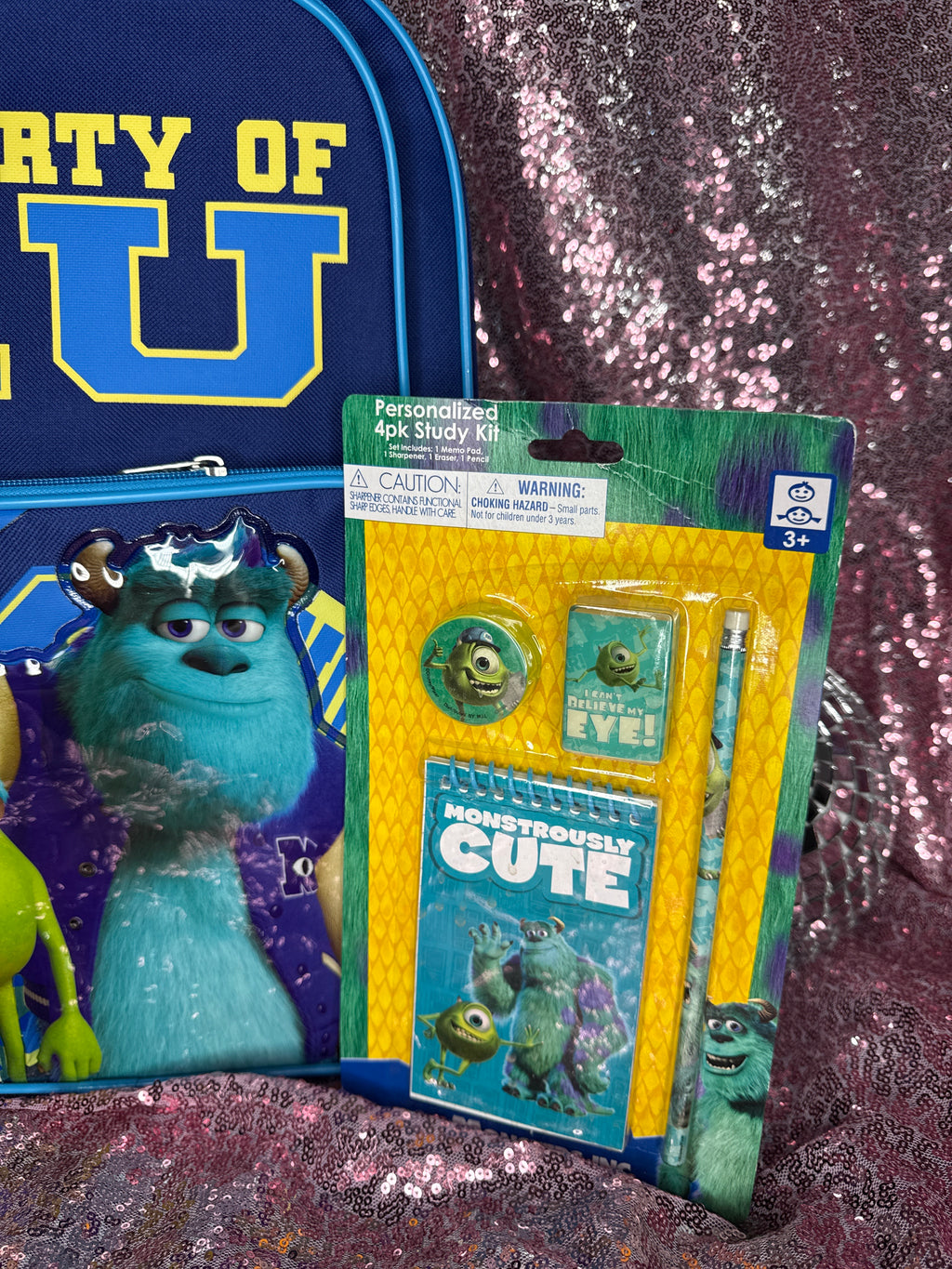 Monsters University “Property of MU” Backpack Bundle