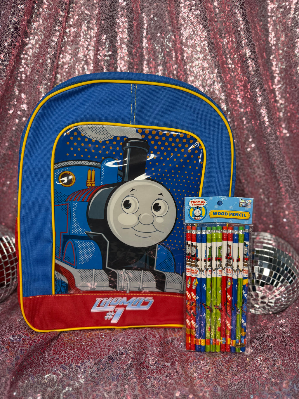 Y2k Thomas & Friends Vintage Kids Backpack + Bonus Pencil Set | New with Tags