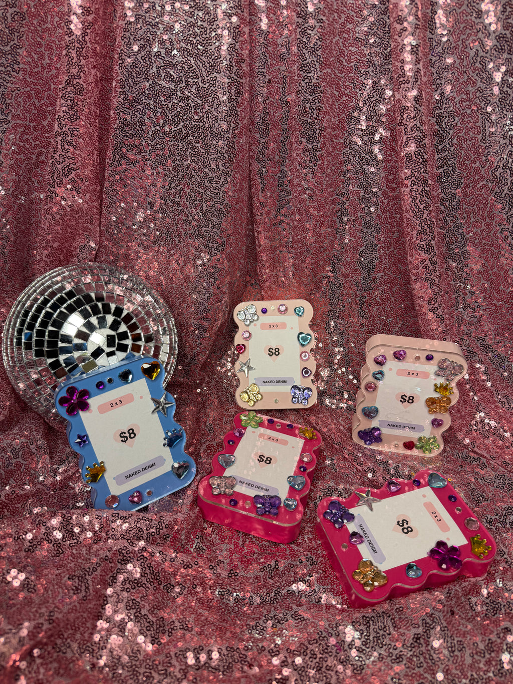 BEDAZZLED Y2K MINI PHOTO FRAME — 2x3