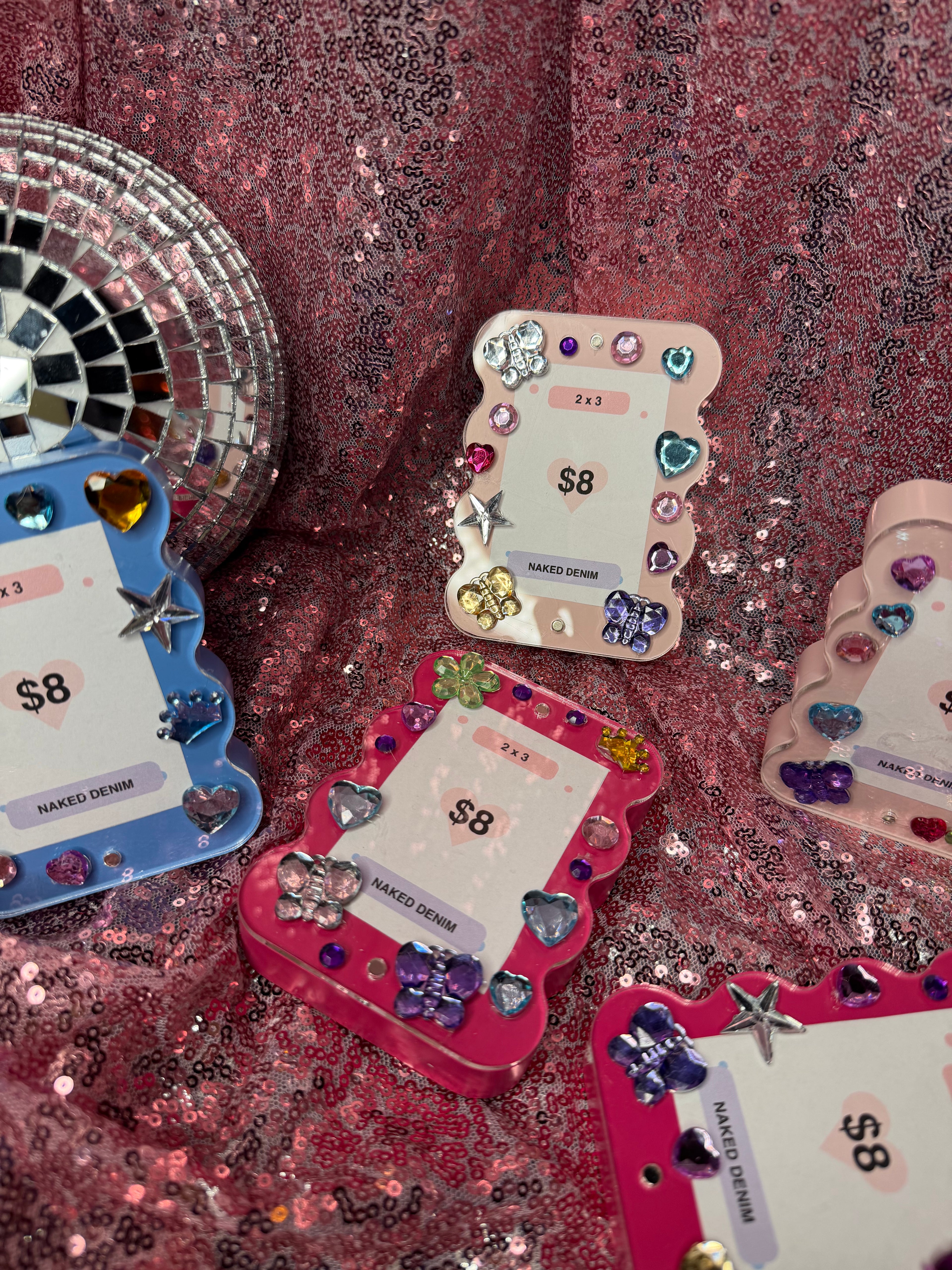 BEDAZZLED Y2K MINI PHOTO FRAME — 2x3