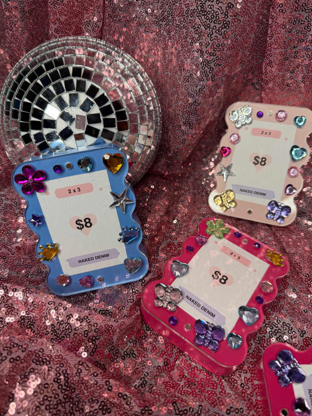 BEDAZZLED Y2K MINI PHOTO FRAME — 2x3