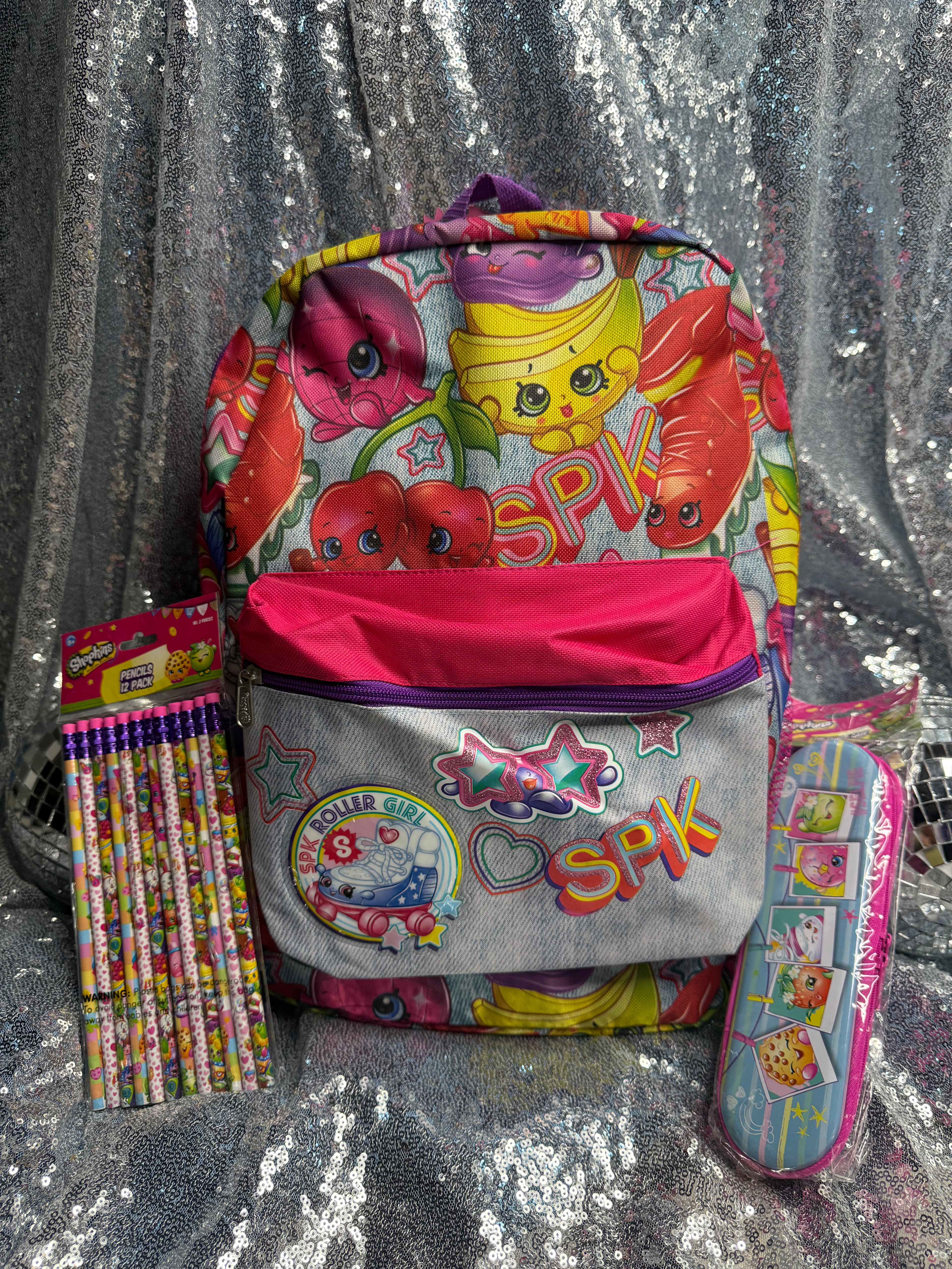 Rare Shopkins Backpack Bundle with 2 FREE Gifts | Y2K Nostalgia Must-Have