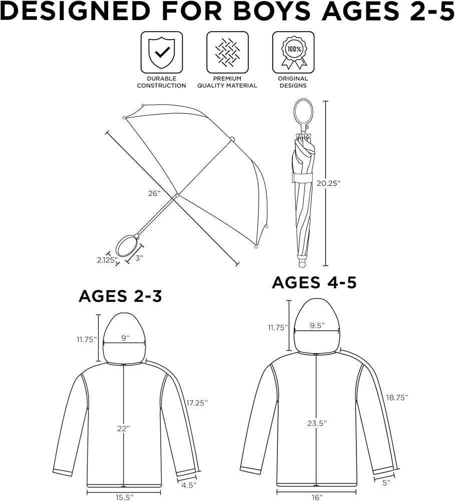 Thomas & Friends Kids Umbrella & Raincoat set