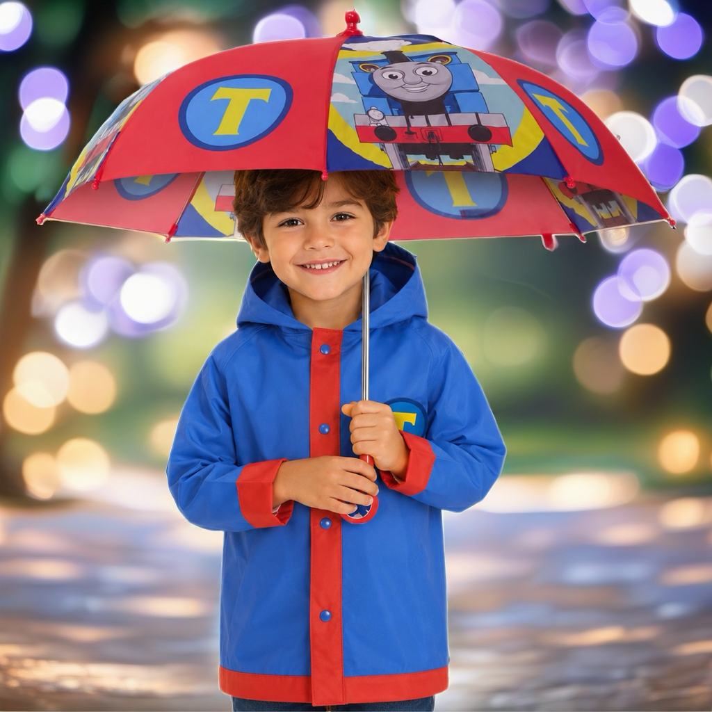 Thomas & Friends Kids Umbrella & Raincoat set