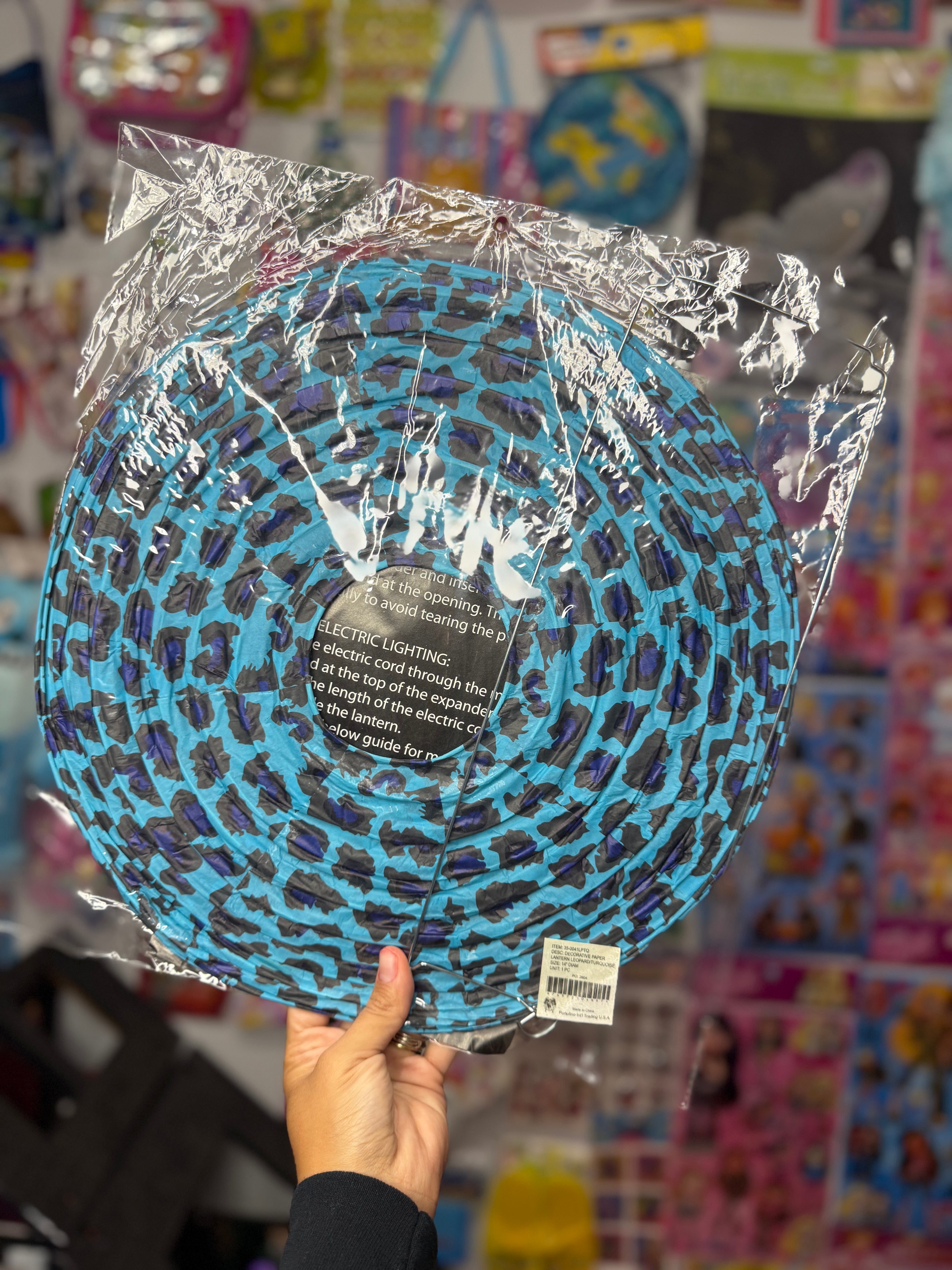 Y2K Leopard Print Hanging Paper Lantern – Room Decor