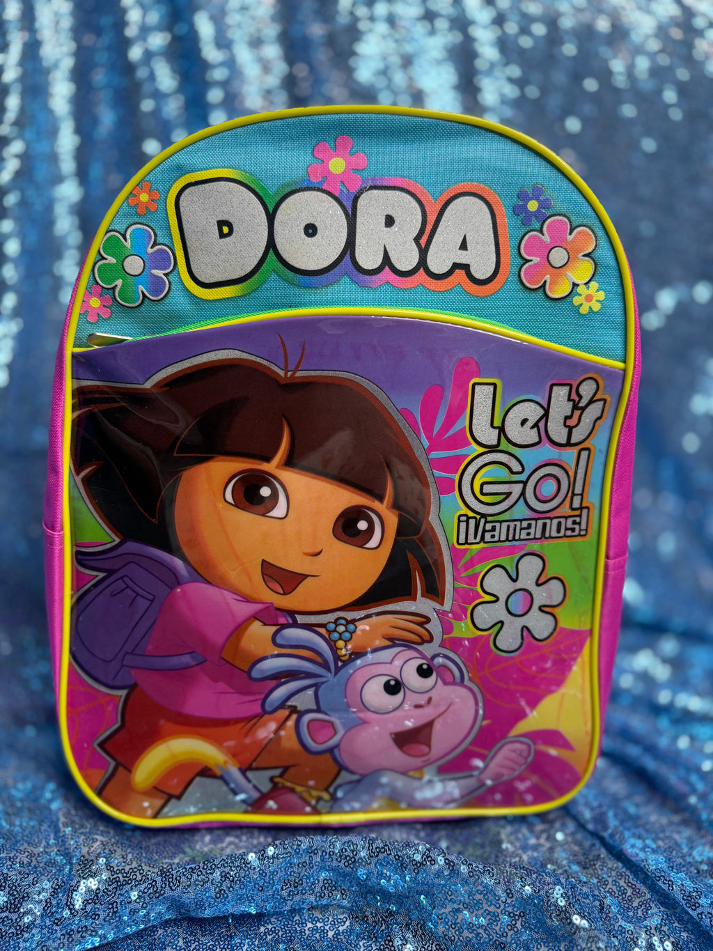 Y2K Dora the Explorer “Let’s Go! ¡Vámonos!” Backpack – Authentic Vintage Deadsto