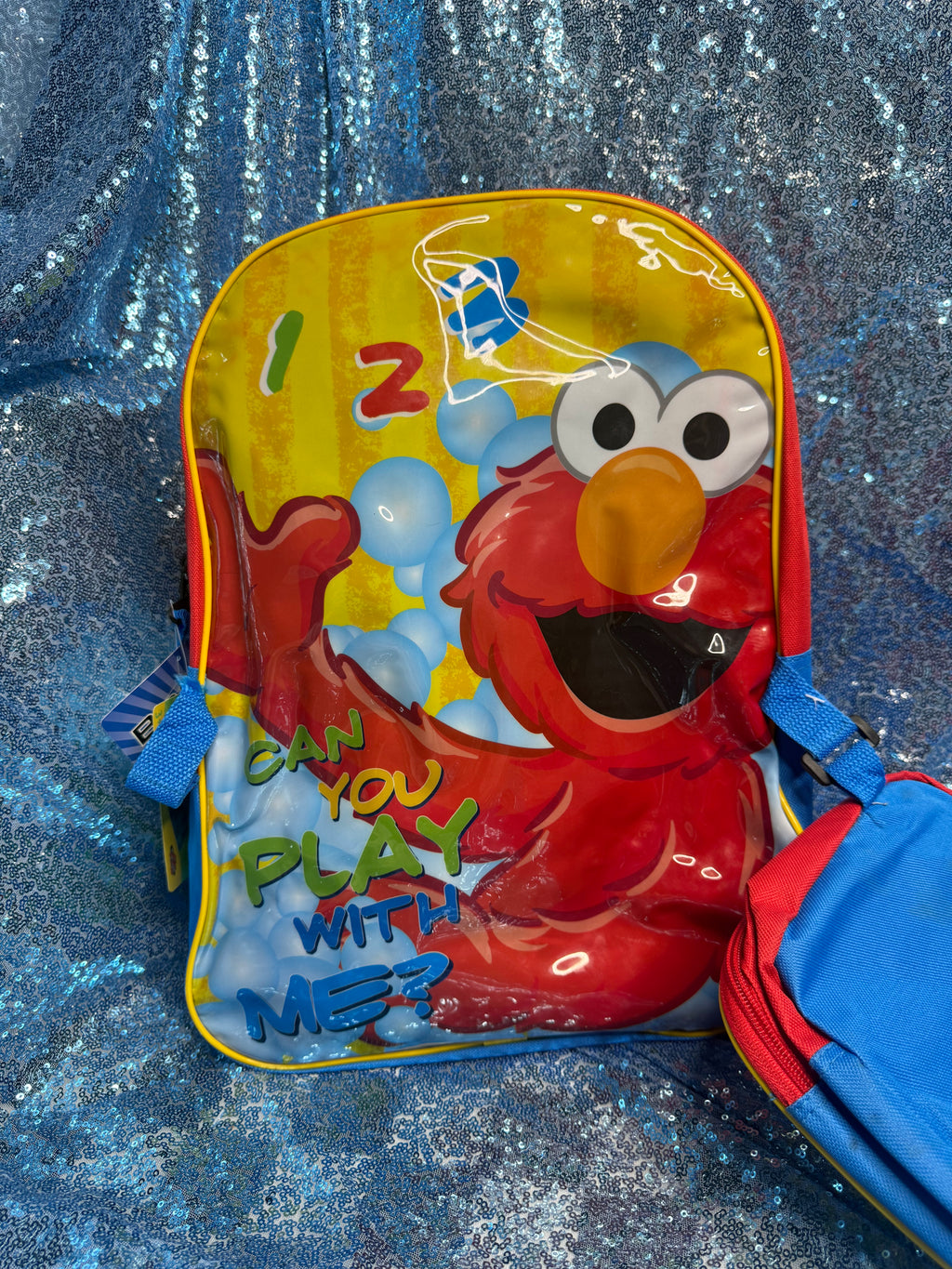 Sesame Street Elmo 3d Backpack Y2K w/lunchbox