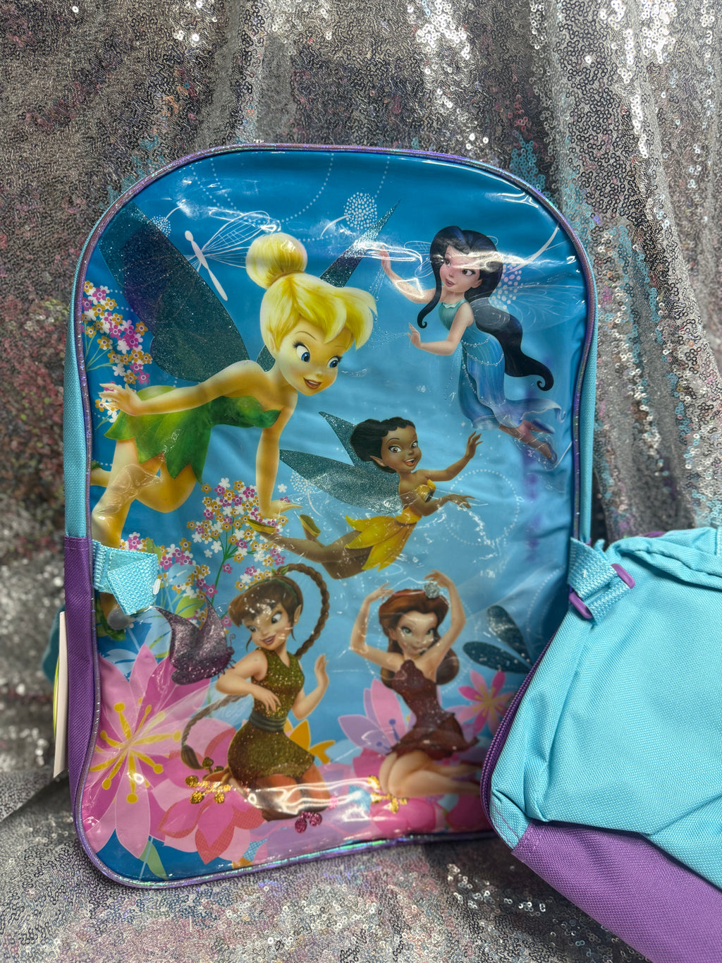 Y2K Disney Fairies "Flower Friends"Backpack Deadstock Includes FREE Matching Pencil Pouch