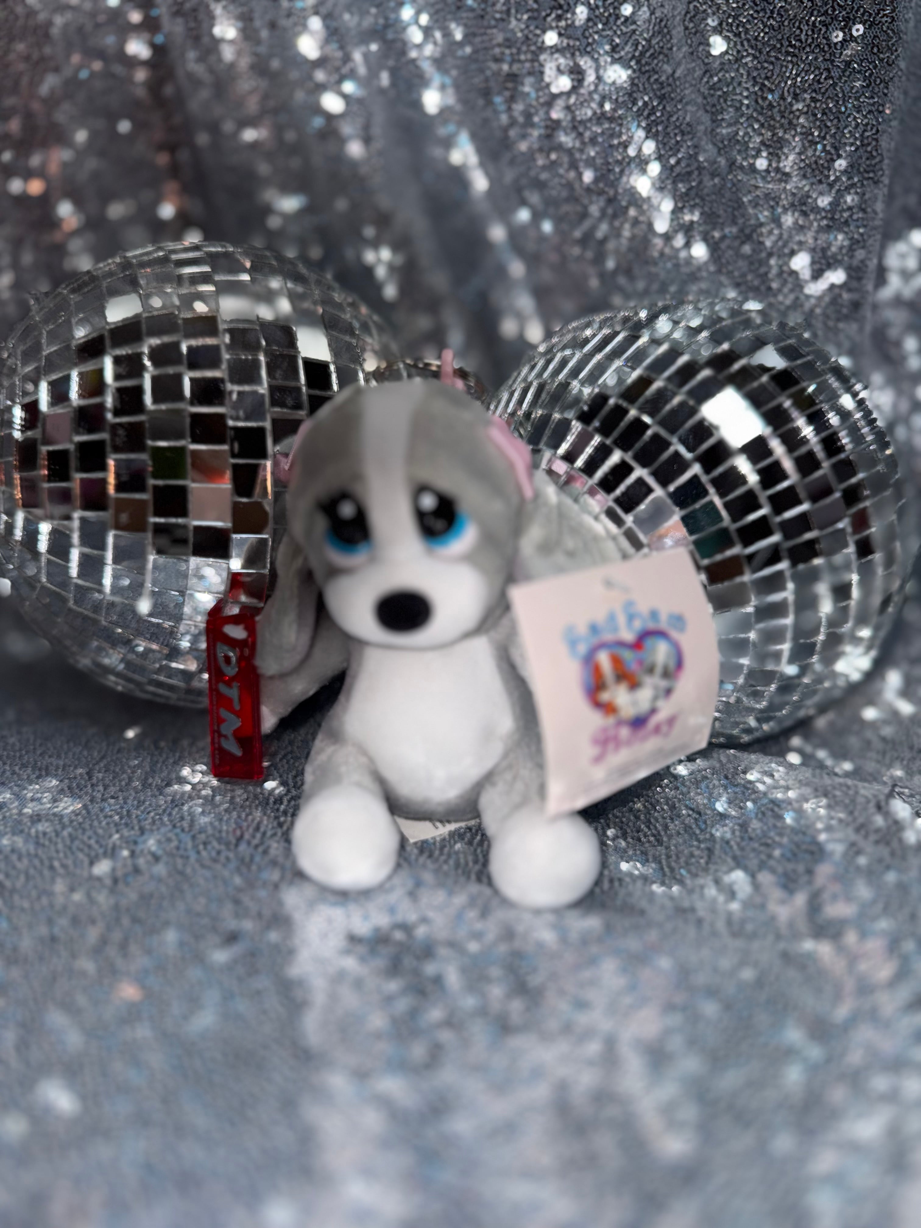 Sad Sam Honey Puppy Plush Keychain
