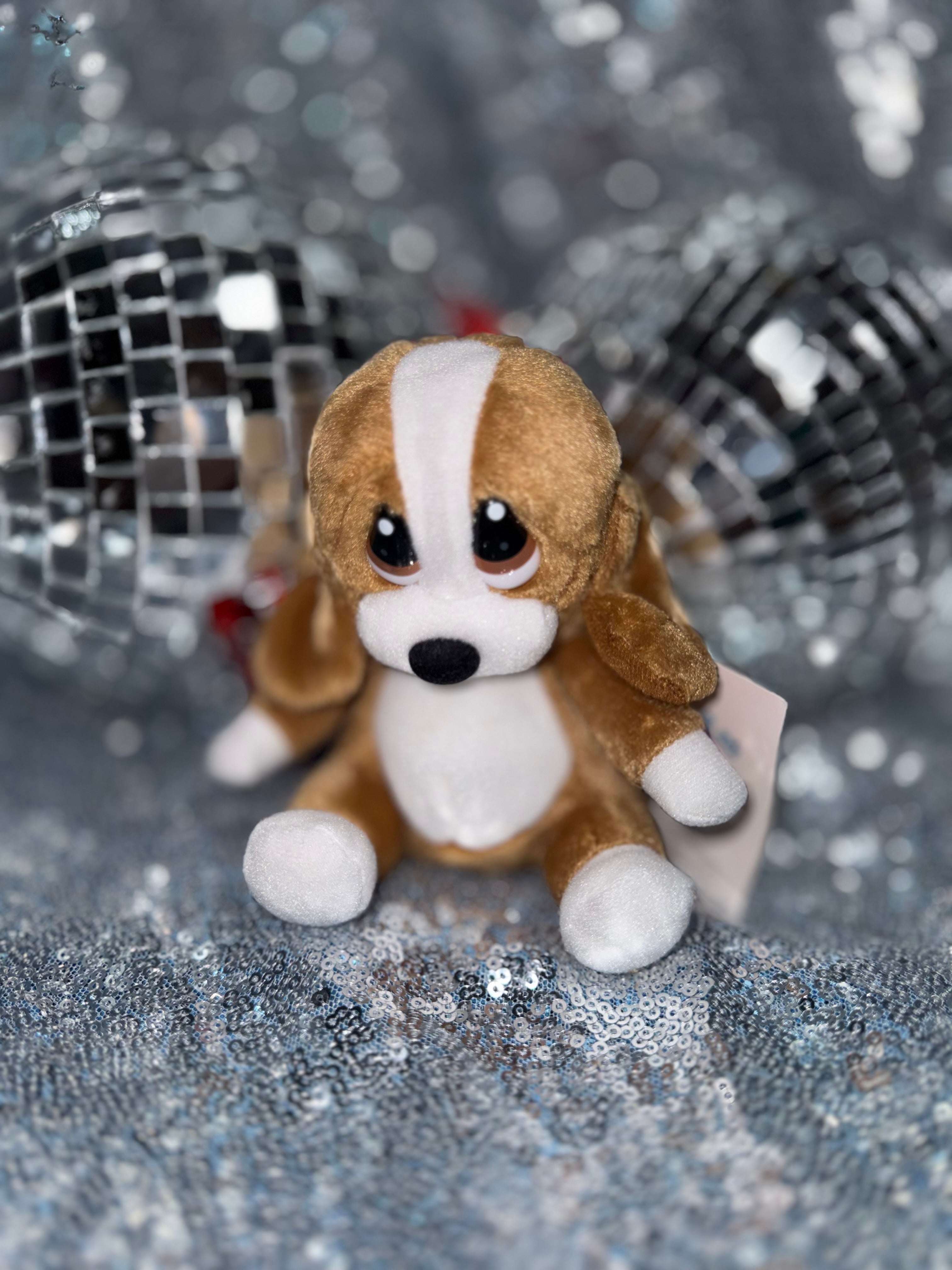 Sad Sam Honey Puppy Plush Keychain